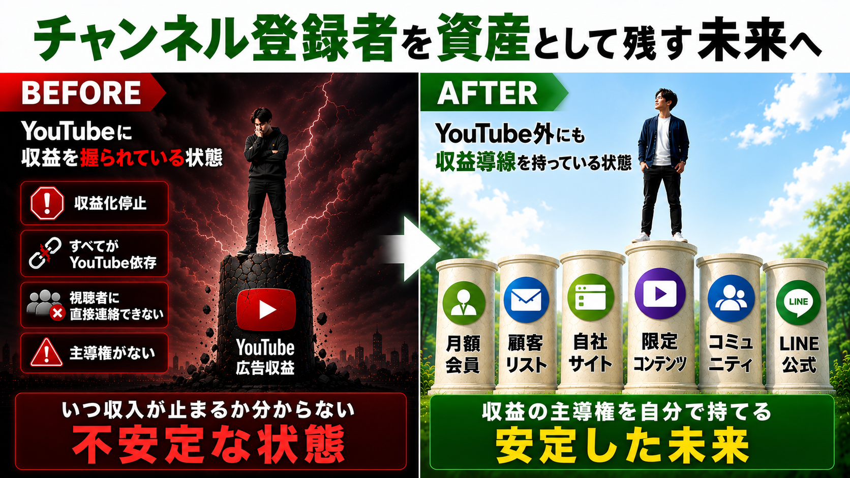 ゆっくり収益化ビルダーズ導入前後の比較